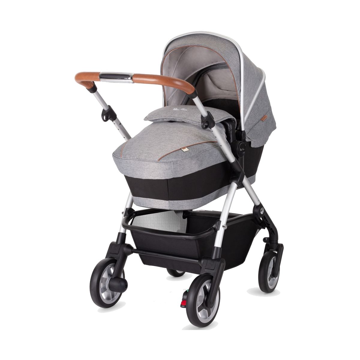 grey and tan pram