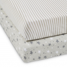 Ickle Bubba Cosmic Aura Cot Bed Sheets-Grey