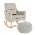 Tutti Bambini Oscar Rocking Chair & Pouffe Set - Pebble