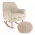 Tutti Bambini Noah Rocking Chair & Pouffe Set-Stone (2022)