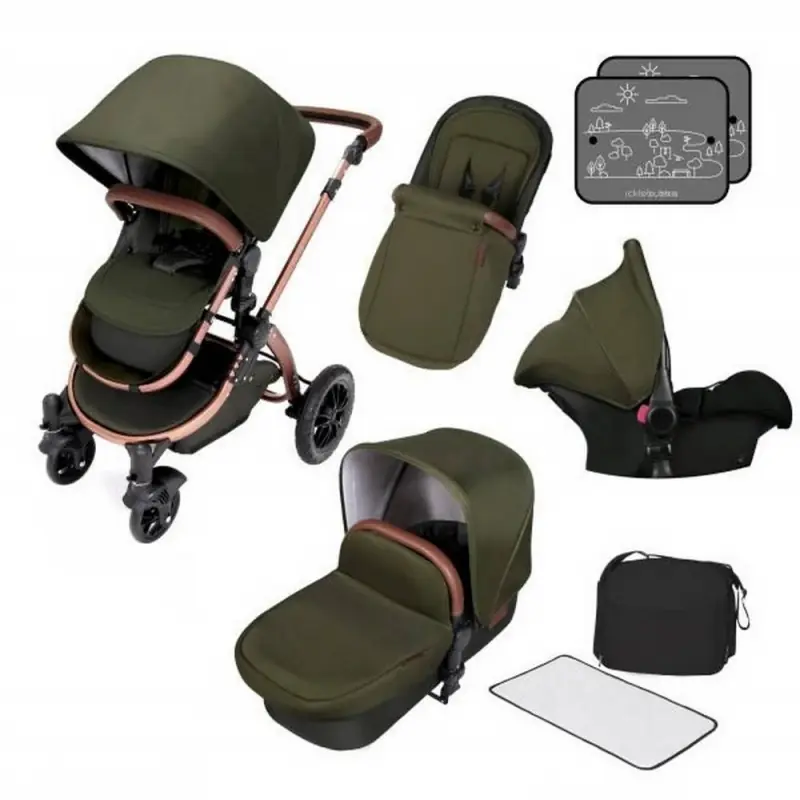 Ickle Bubba Stomp V4 Special Edition All-In-One Travel System-Woodland Bronze