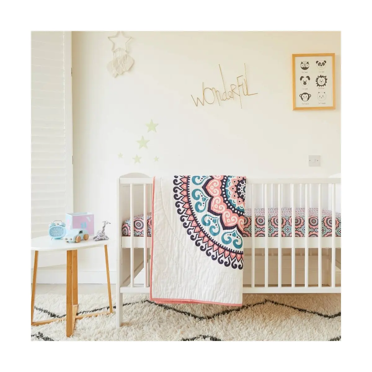 Image of Kabode Cot & Cot Bed Quilted Blanket-Ankara