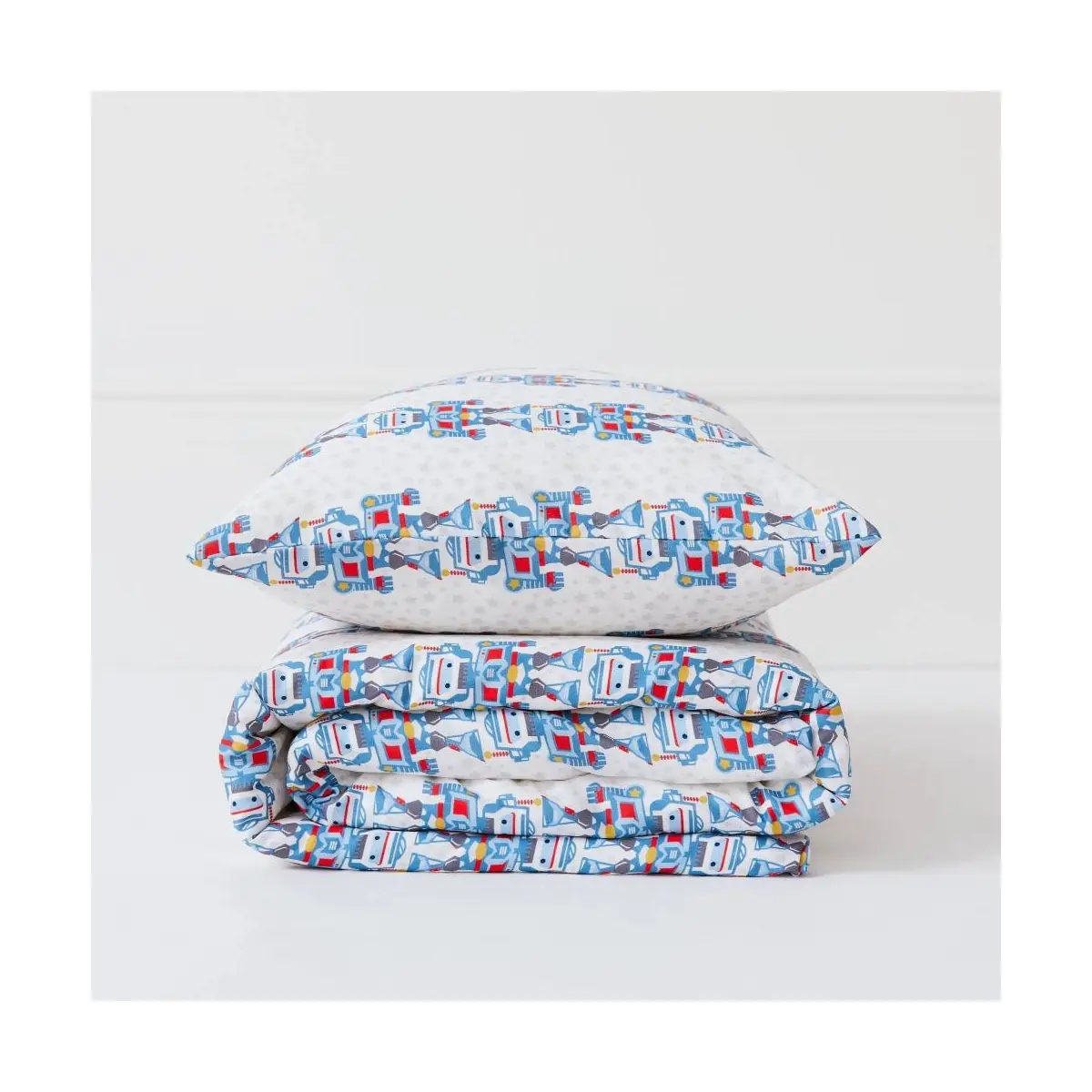 Image of Kabode Cot Bed Duvet Cover & Pillowcase-Robot