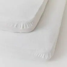 Kabode Bamboo Cot Bed Mattress Protector (2-Pack) -White