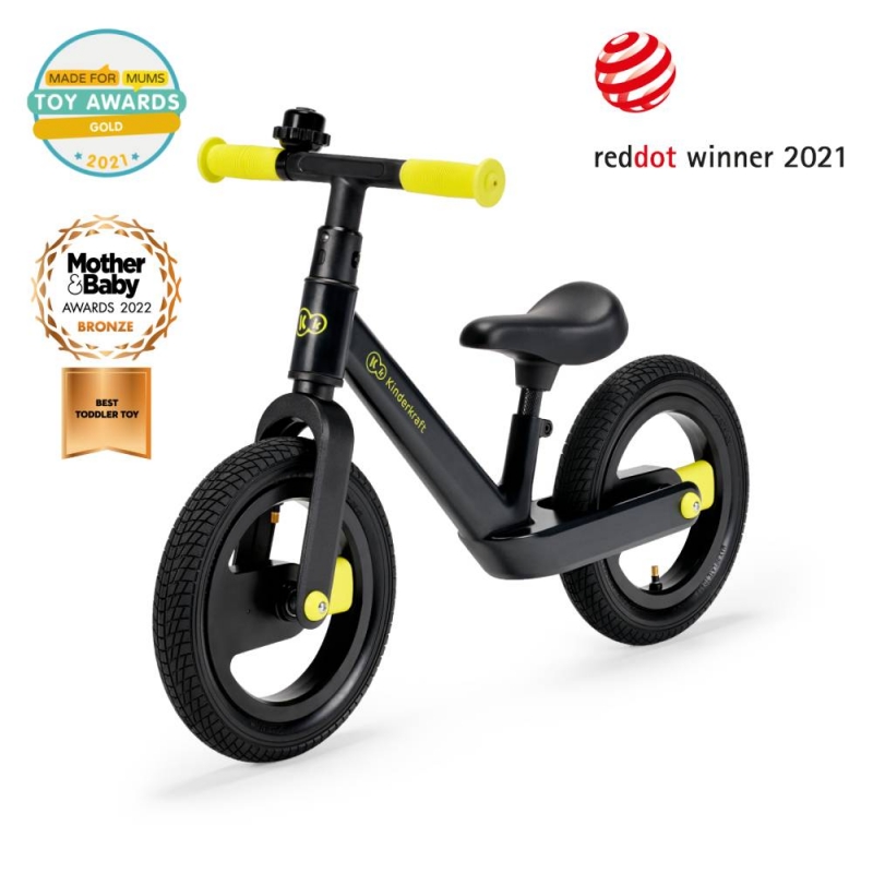 Kinderkraft Goswift Balance Bike-Black Volt 