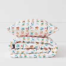 Kabode Cot Bed Duvet Cover & Pillowcase-Alphabet