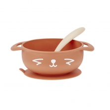 Babymoov Silicone Bowl & Spoon Set-Fox