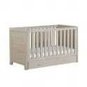Babymore Luno Cot Bed with Under Drawer-Oak