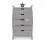 Obaby Stamford Sleigh Tall Chest Of Drawers-Warm Grey (NEW)