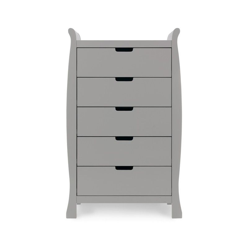 Obaby Stamford Sleigh Tall Chest Of Drawers-Warm Grey 