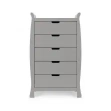 Obaby Stamford Sleigh Tall Chest Of Drawers-Warm Grey