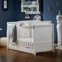 Obaby Stamford Classic Sleigh Cot Bed Including Underbed Drawer-White