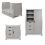 Obaby Stamford Classic Sleigh 3 Piece Furniture Roomset-Warm Grey (NEW)