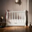 Obaby Stamford Sleigh SPACE SAVER Cot with Under Drawer-White