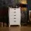 Obaby Stamford Sleigh Tall Chest Of Drawers-White (NEW)