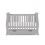 Obaby Stamford Mini Sleigh Cot Bed Including Underbed Drawer-Warm Grey (NEW)
