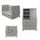 Obaby Stamford Classic Sleigh 3 Piece Furniture Roomset-Taupe Grey (NEW)