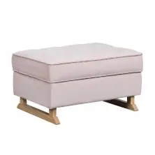 Nursery Collective Footstool-Dusty Pink Natural