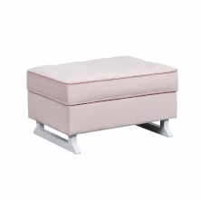 Nursery Collective Footstool-Dusty Pink White