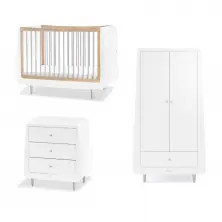 SnuzKot Skandi 3 Piece Nursery Furniture Set-Grey + FREE 117x68 Sprung Mattress Worth £79.99!