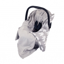 Kiddies Kingdom Baby Wrap/Blanket ELEPHANT For Car Seat-Grey