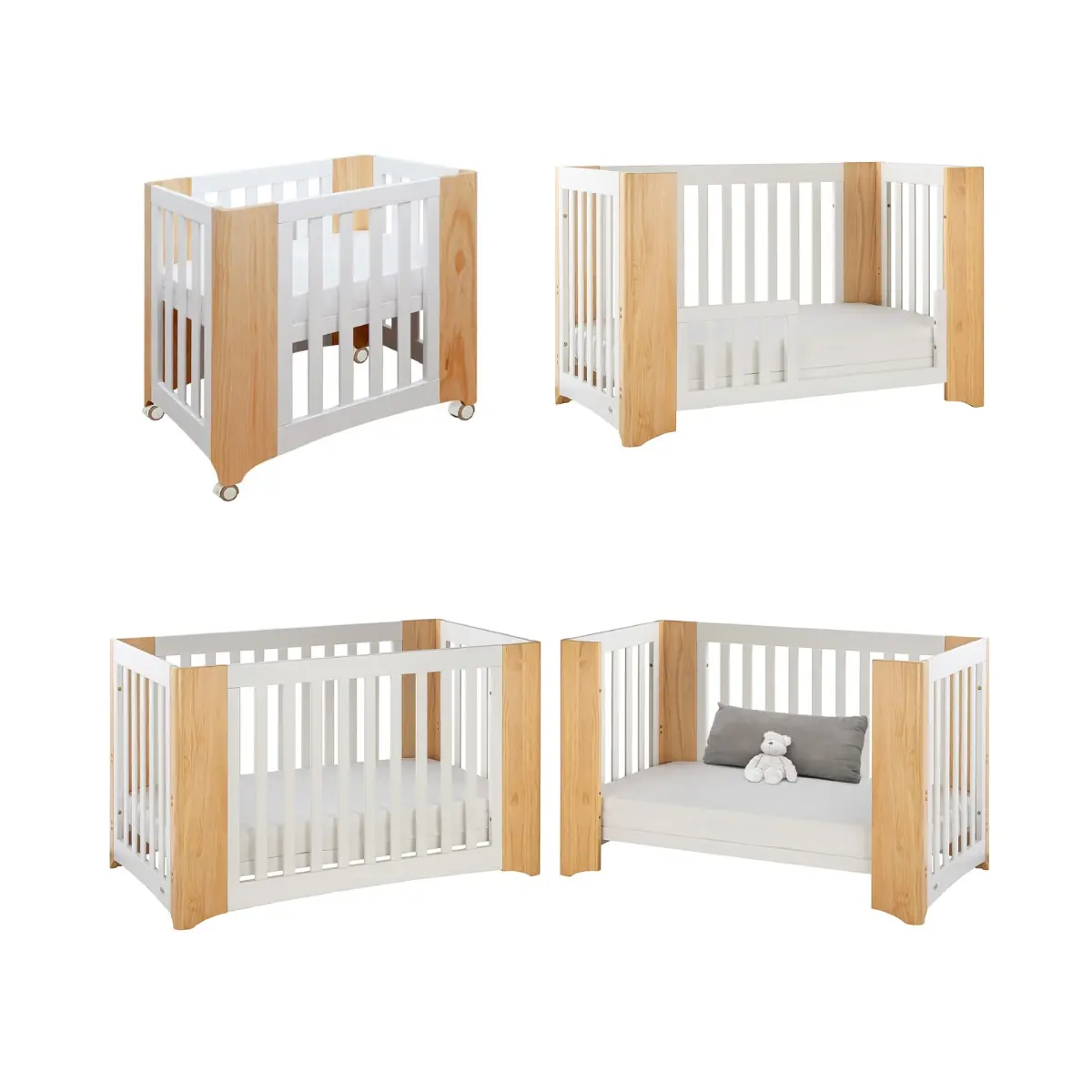 Image of Cocoon Evoluer 4in1 Nursery Furniture System-Natural