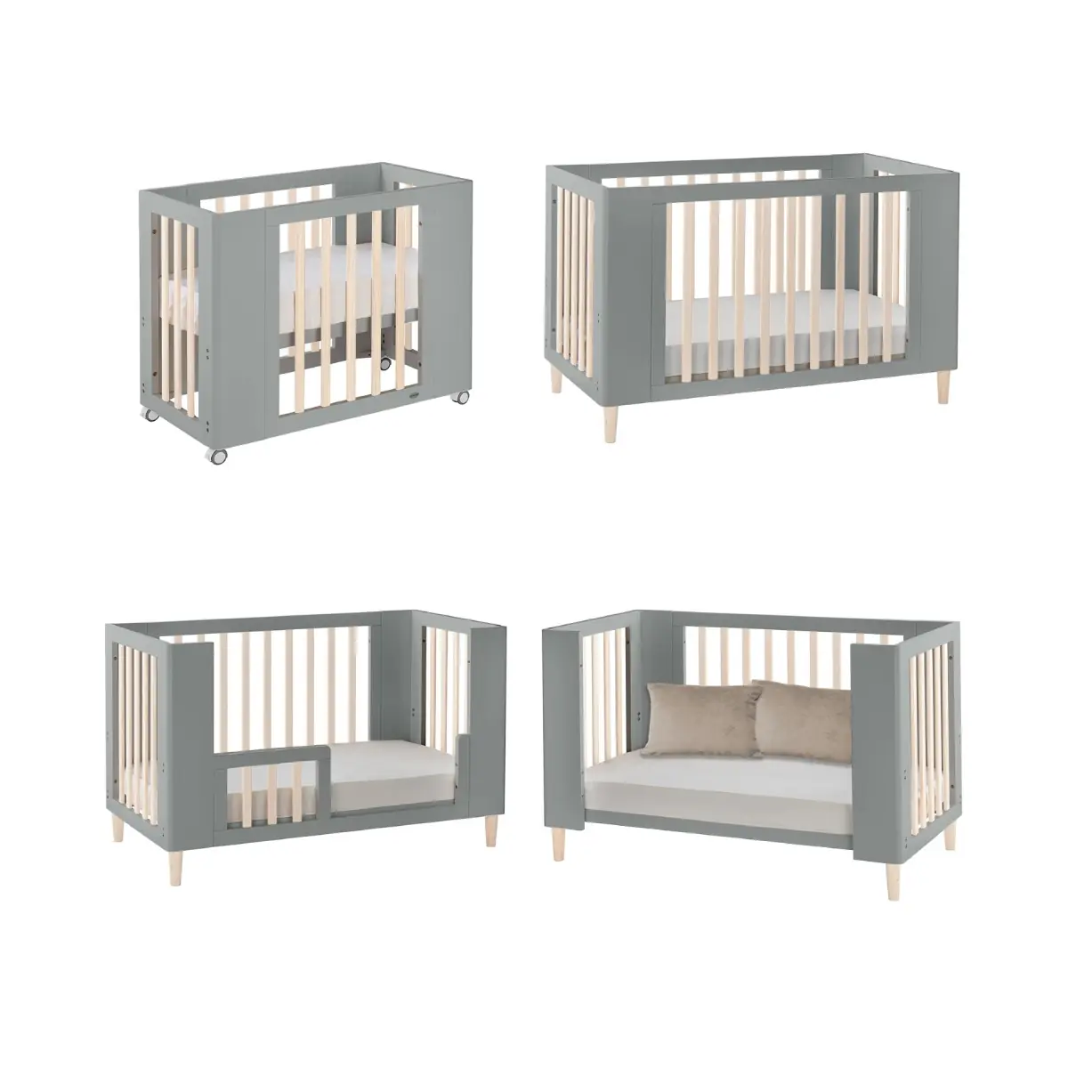 Image of Cocoon Evoke 4-in-1 Nursery Furniture System-Dove