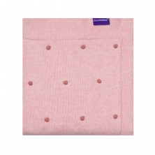 ClevaMama Knitted Pom Pom Baby Blanket-Pink (New 2022)