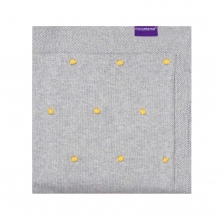ClevaMama Knitted Pom Pom Baby Blanket-Grey (New 2022) (3493)