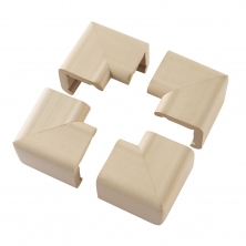 ClevaMama Pack of 4 X-Large Corner Cushions Baby Safety-Natural (3053)