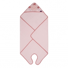 ClevaMama Bamboo Apron Baby Bath Towel-Pink (New 2022) (3531)