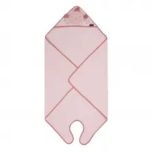 ClevaMama Bamboo Apron Baby Bath Towel-Pink (New 2022) (3531)