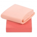 ClevaMama Jersey Cotton Fitted Sheets For Cot (60x120 cm)-Coral (New 2022) (3322)