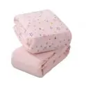 ClevaMama Jersey Cotton Fitted Sheets For Cot (60x120 cm)-Pink (3365)