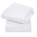 ClevaMama Jersey Cotton Fitted Sheets For Cot Bed (70x140 cm)-White (3368)