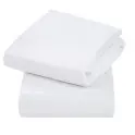 ClevaMama Jersey Cotton Fitted Sheets For Cot Bed (70x140 cm)-White (3368)