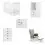 Obaby Stamford Mini Sleigh 5 Piece Furniture Roomset-White (2022)