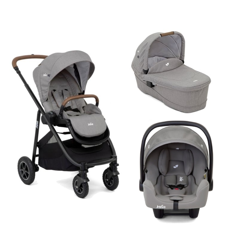 Joie Versatrax 3in1 Travel System Bundle + FREE IBASE LX 2Grey Flannel