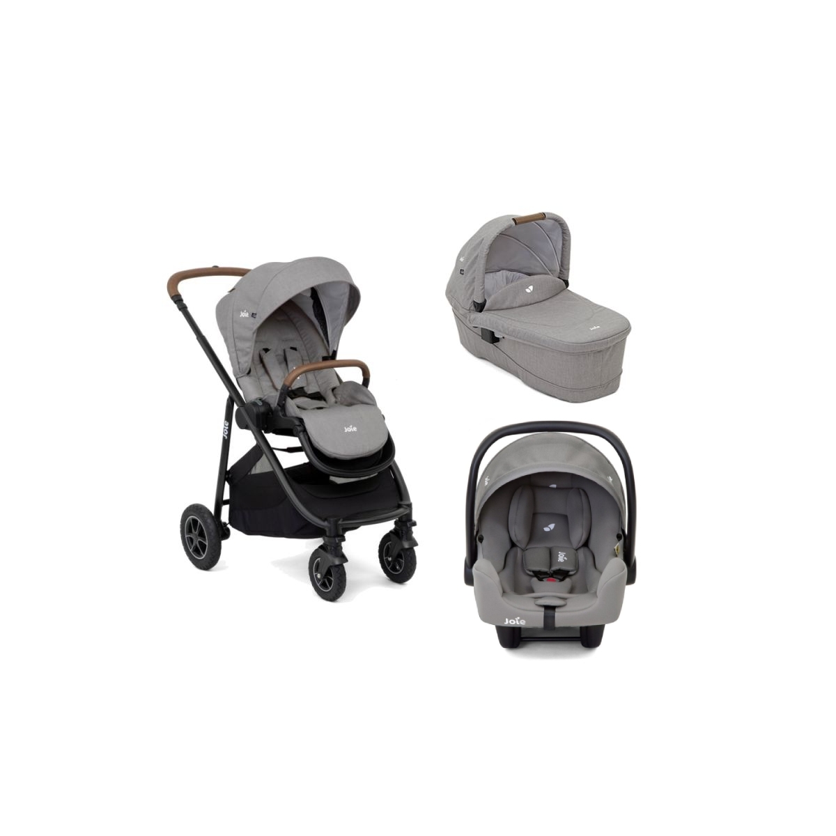 Joie Versatrax 3in1 Travel System Bundle + FREE IBASE LX 2Grey Flannel