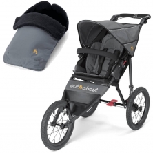Out n About Nipper SPORT V4 Stroller-Steel Grey With Footmuff 