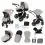 Ickle Bubba Stomp V3 Silver Frame Travel System With Galaxy Carseat & Isofix Base-Silver