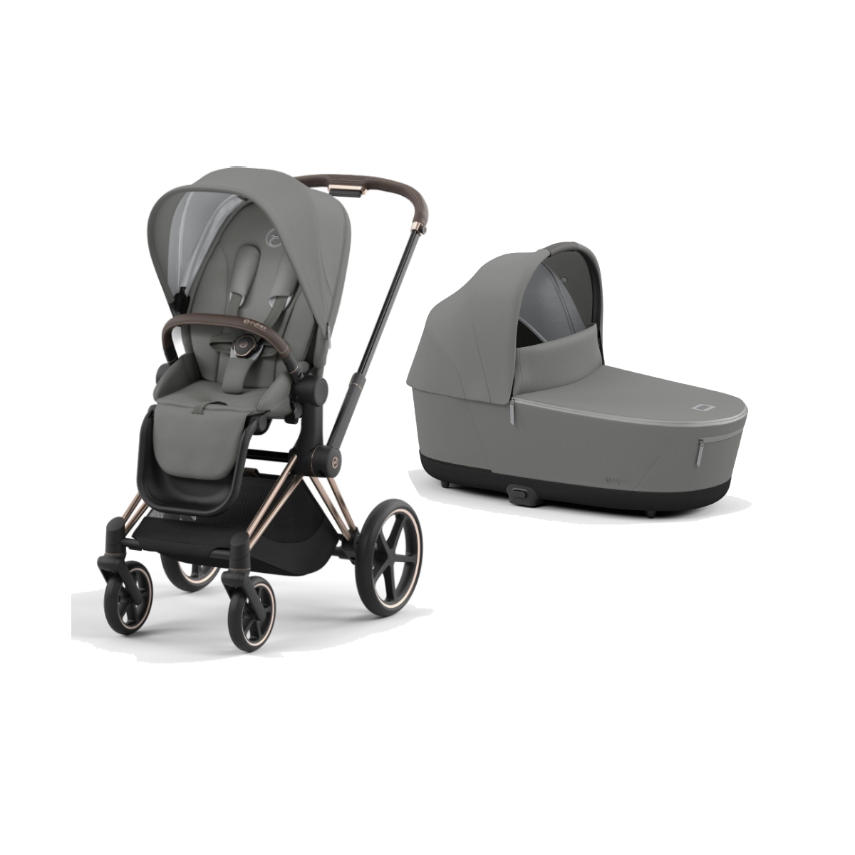 Cybex Priam Rose Gold Pushchair with Lux Carry Cot
