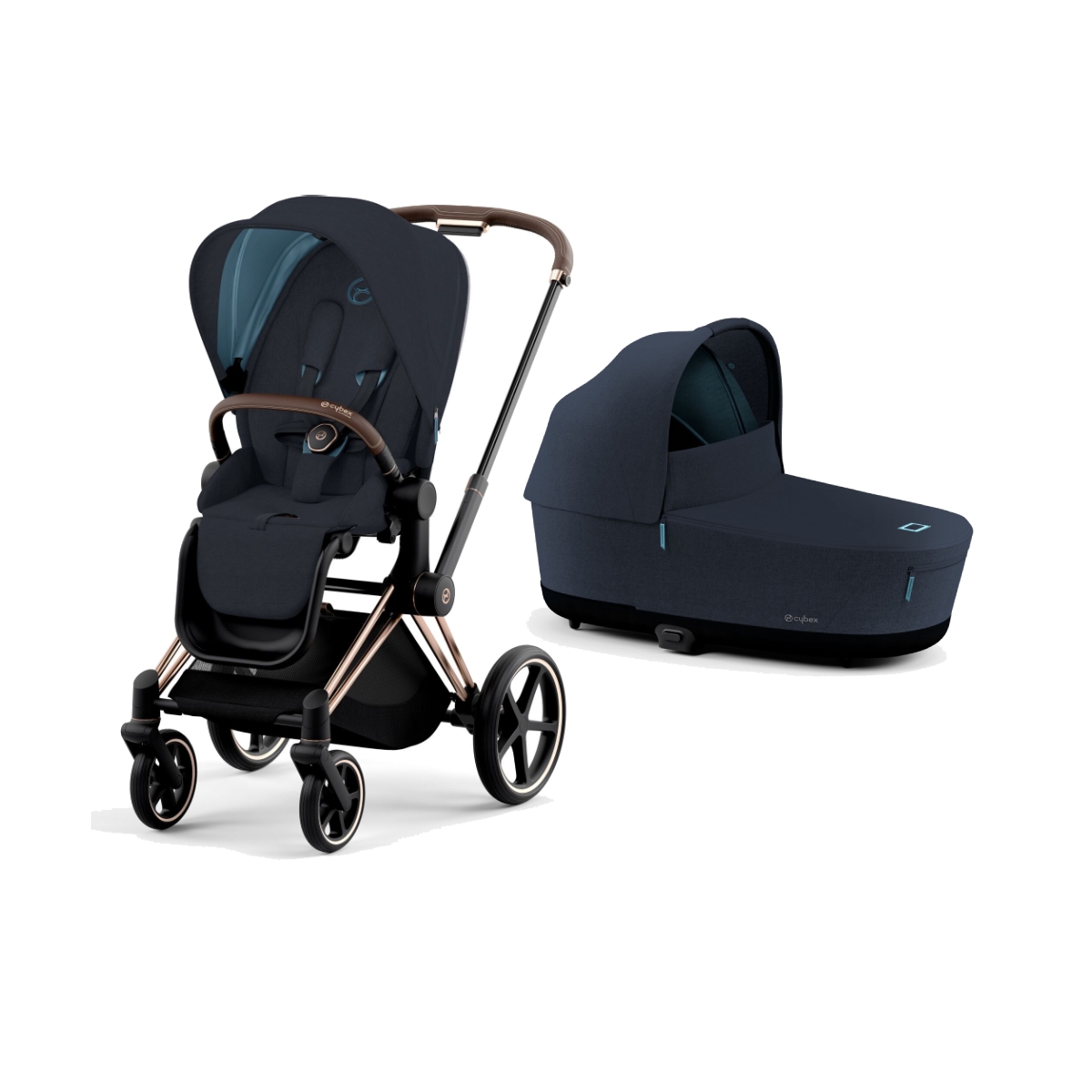 Cybex Priam Rose Gold Pushchair with Lux Carry Cot