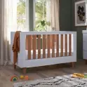 Tutti Bambini Como Cot Bed - White/Rosewood