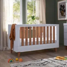 Tutti Bambini Como Cot Bed-White/Rosewood