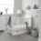 Ickle Bubba Coleby Mini Cot Bed and Under Drawer-White