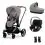 Cybex Priam 3in1 Travel System with Chrome Brown Chassis-Manhattan Grey Plus (New 2022)