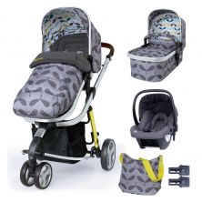 Cosatto Giggle 3 Travel System With Footmuff & Bag -Seedling 