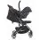 Obaby Roo Stroller with Rose Gold Chassis-Black 
