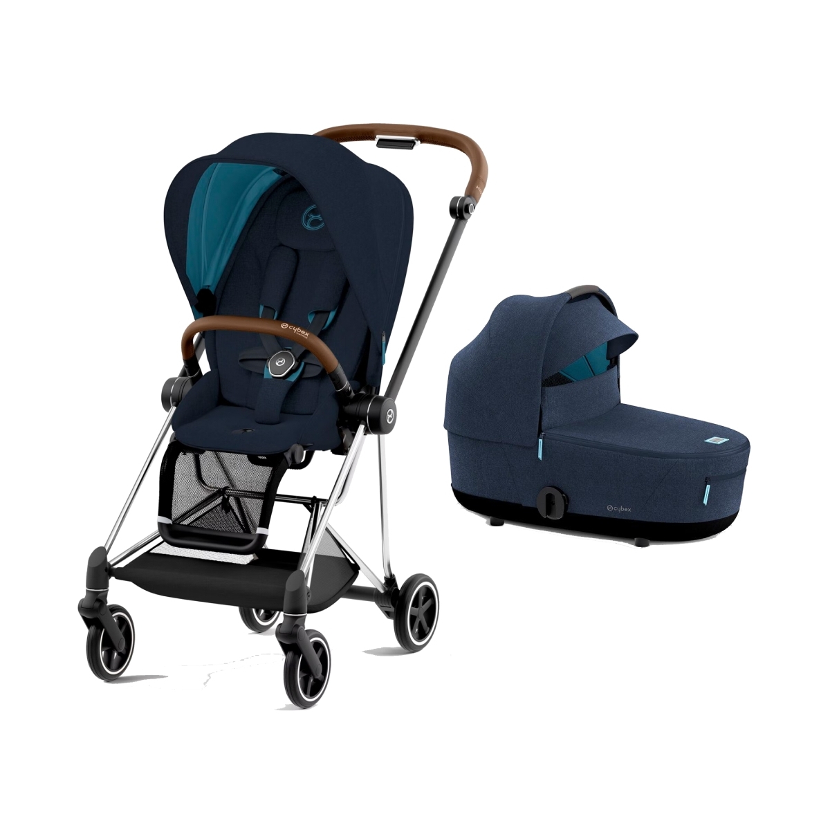 Cybex Mios Chrome Pushchair with Lux Carry Cot